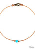 Simple Single Blue Turquoise Boho Clavicle Necklace